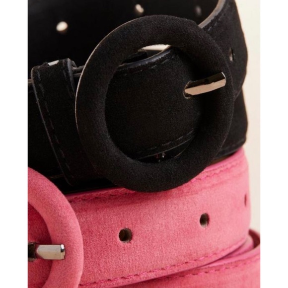 π Pink Black Faux Suede Jean Belt Pack of 2 NWT Torrid New! - Picture 7 of 8